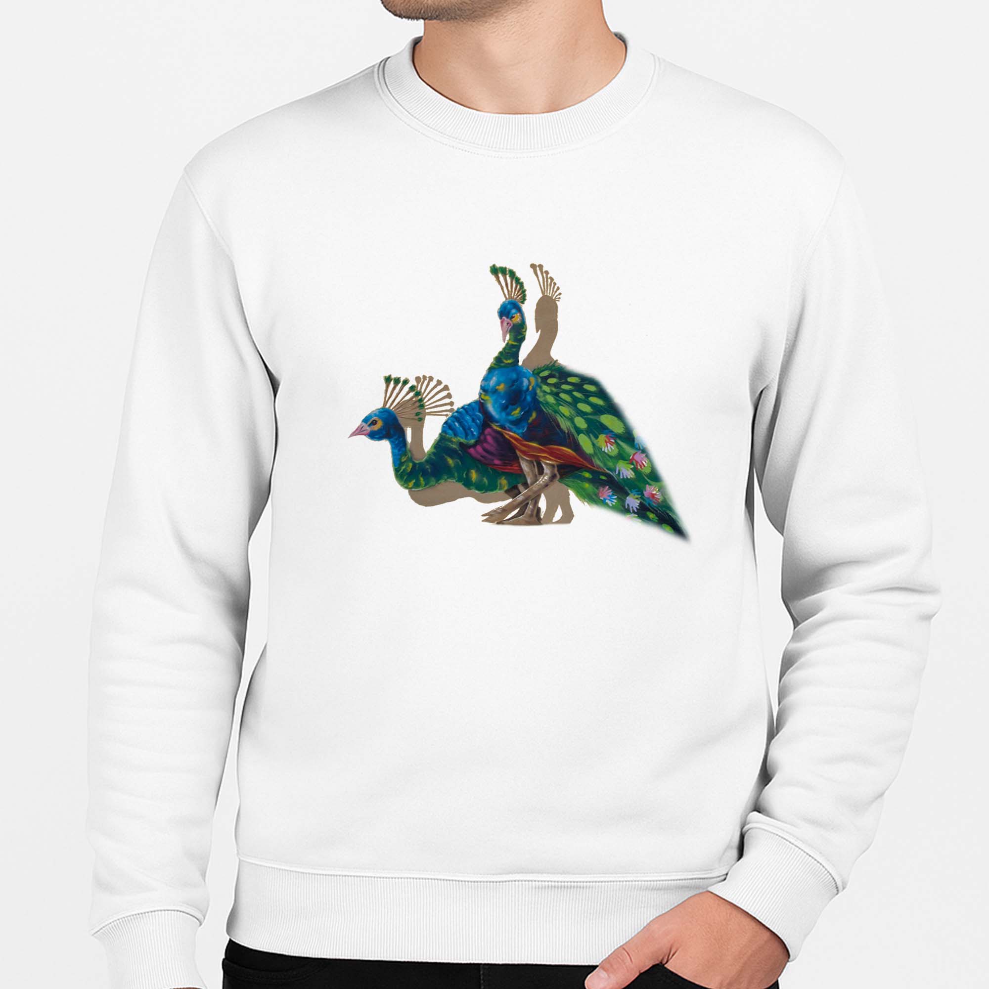 Bluza unisex Folk Art - Pawie z Podlasia