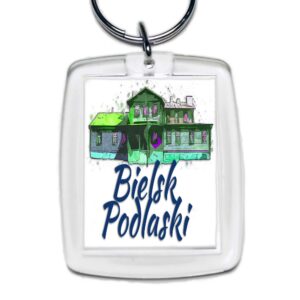 Brelok akrylowy Bielsk Podlaski - Historia w Drewnie