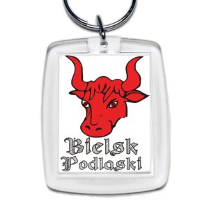 Brelok akrylowy Bielsk Podlaski - Serce Podlasia