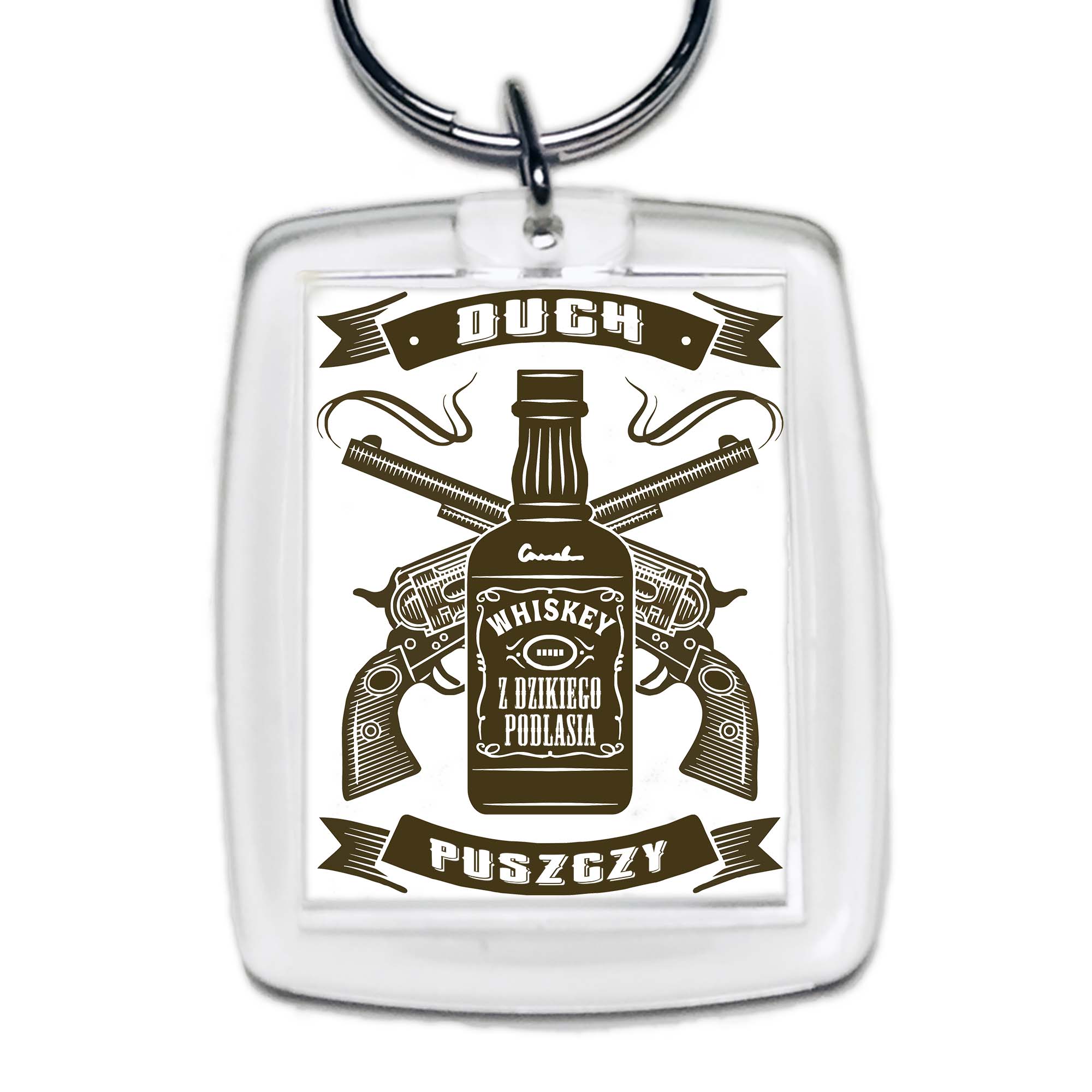 Brelok akrylowy Duch Puszczy - Whiskey z Dzikiego Podlasia