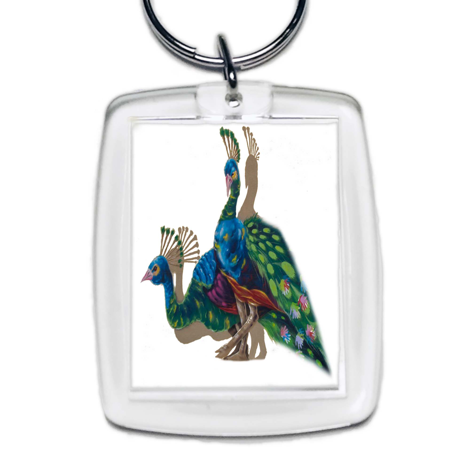 Brelok akrylowy Folk Art - Pawie z Podlasia