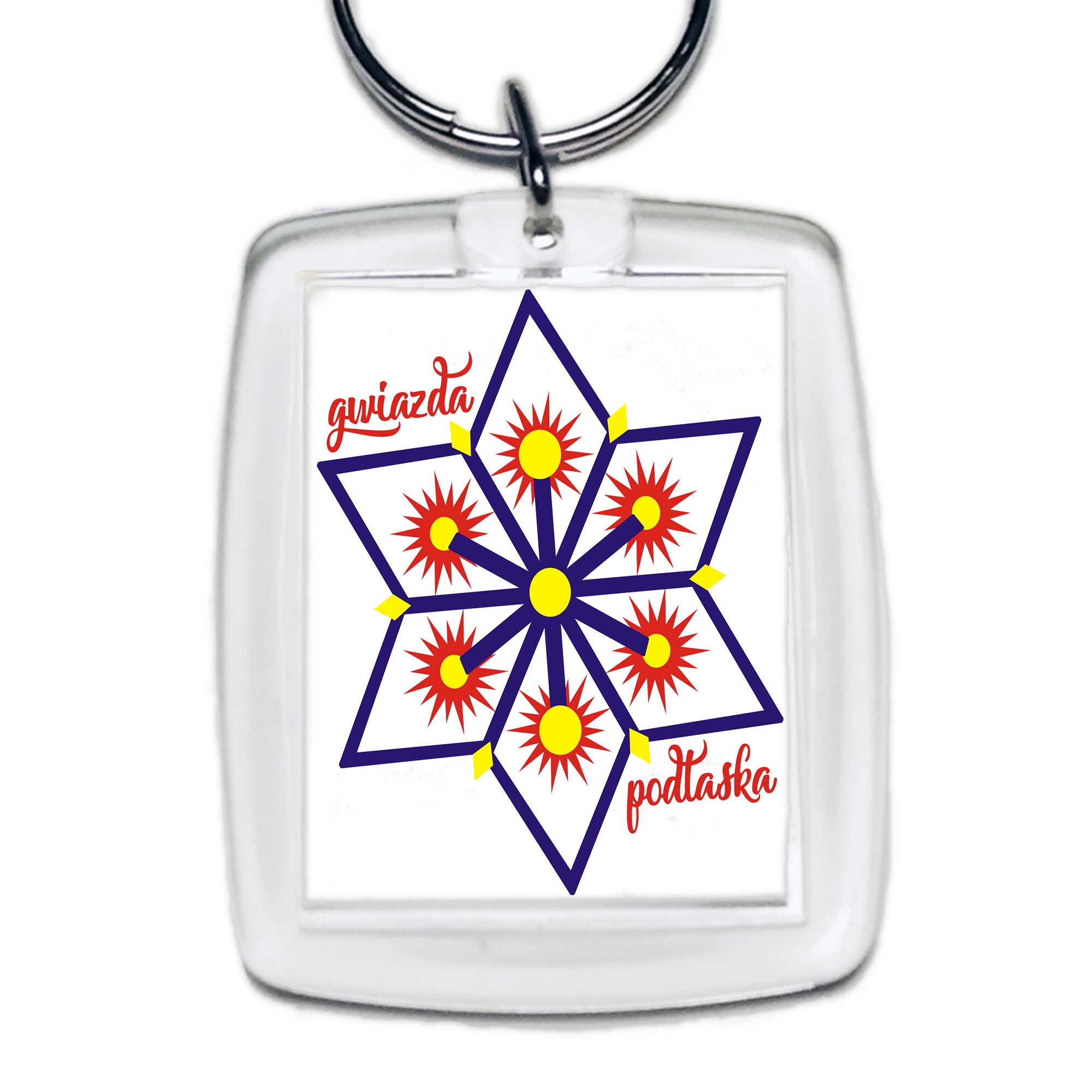 Brelok akrylowy Folkowa Gwiazda Podlaska