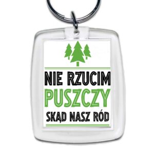 Brelok akrylowy Korzenie w puszczy serce na Podlasiu