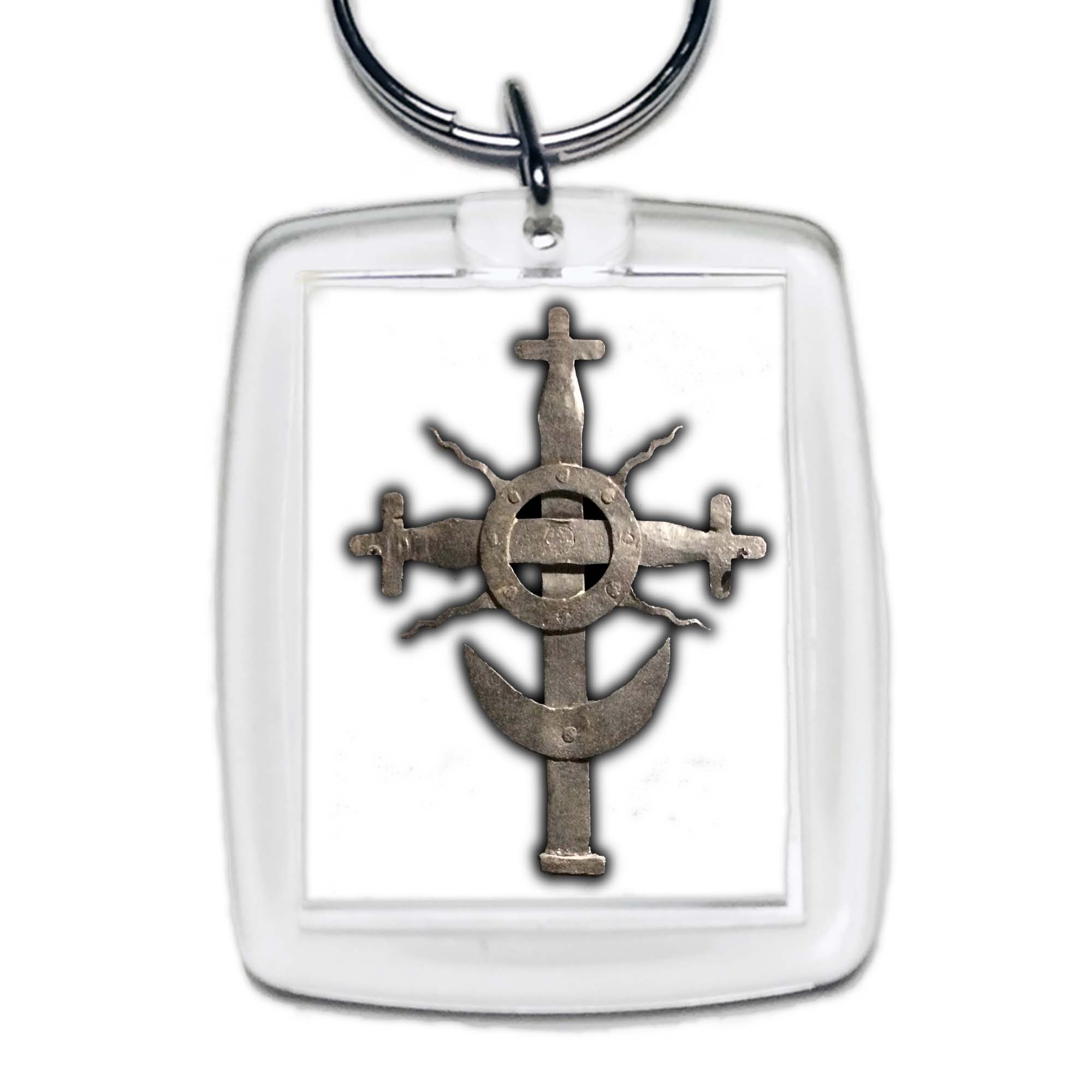 Brelok akrylowy Krzyż Podlaski