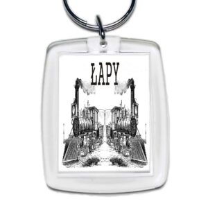 Brelok akrylowy Łapy - Podlaska Kolej