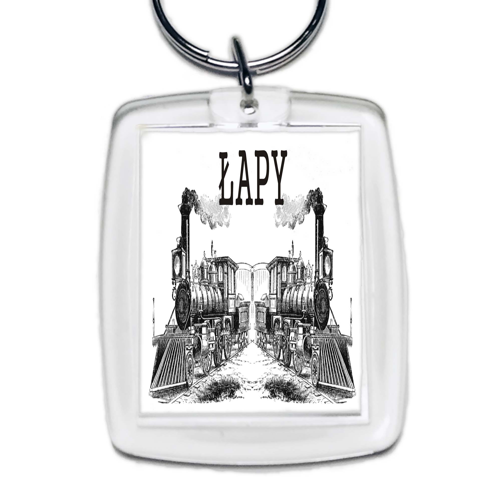 Brelok akrylowy Łapy - Podlaska Kolej