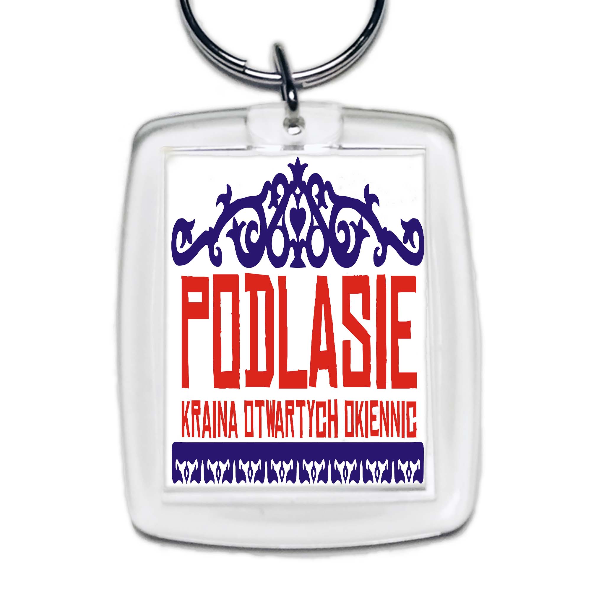 Brelok akrylowy Podlasie - Kraina Otwartych Okiennic