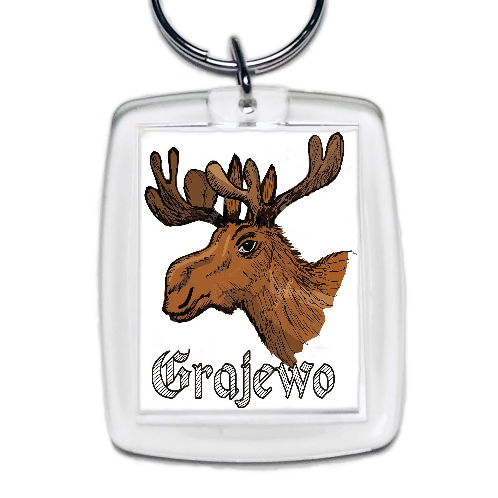 Brelok akrylowy Podlaski Łoś - Grajewo