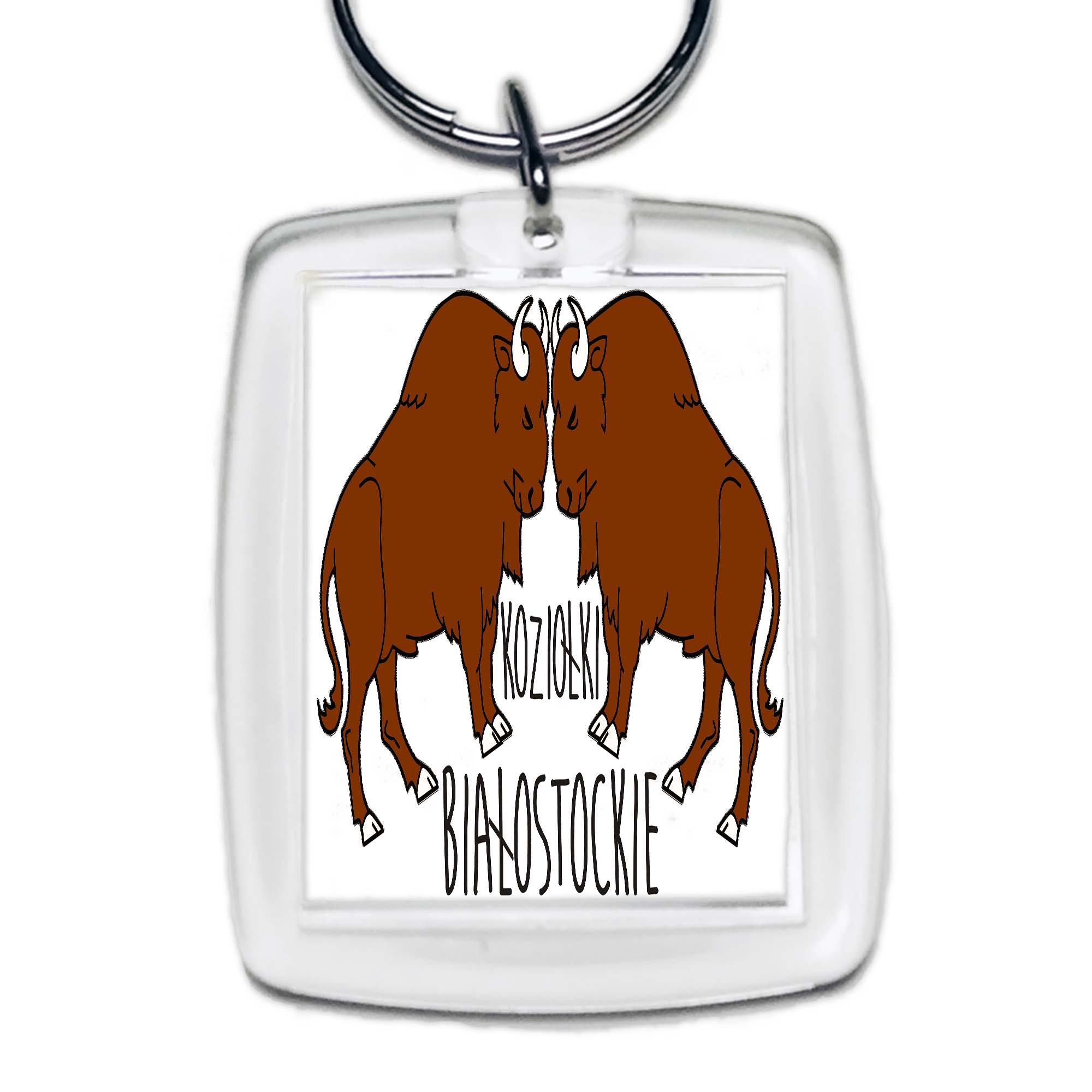 Brelok akrylowy Podlaskie Koziołki - Made in Białystok