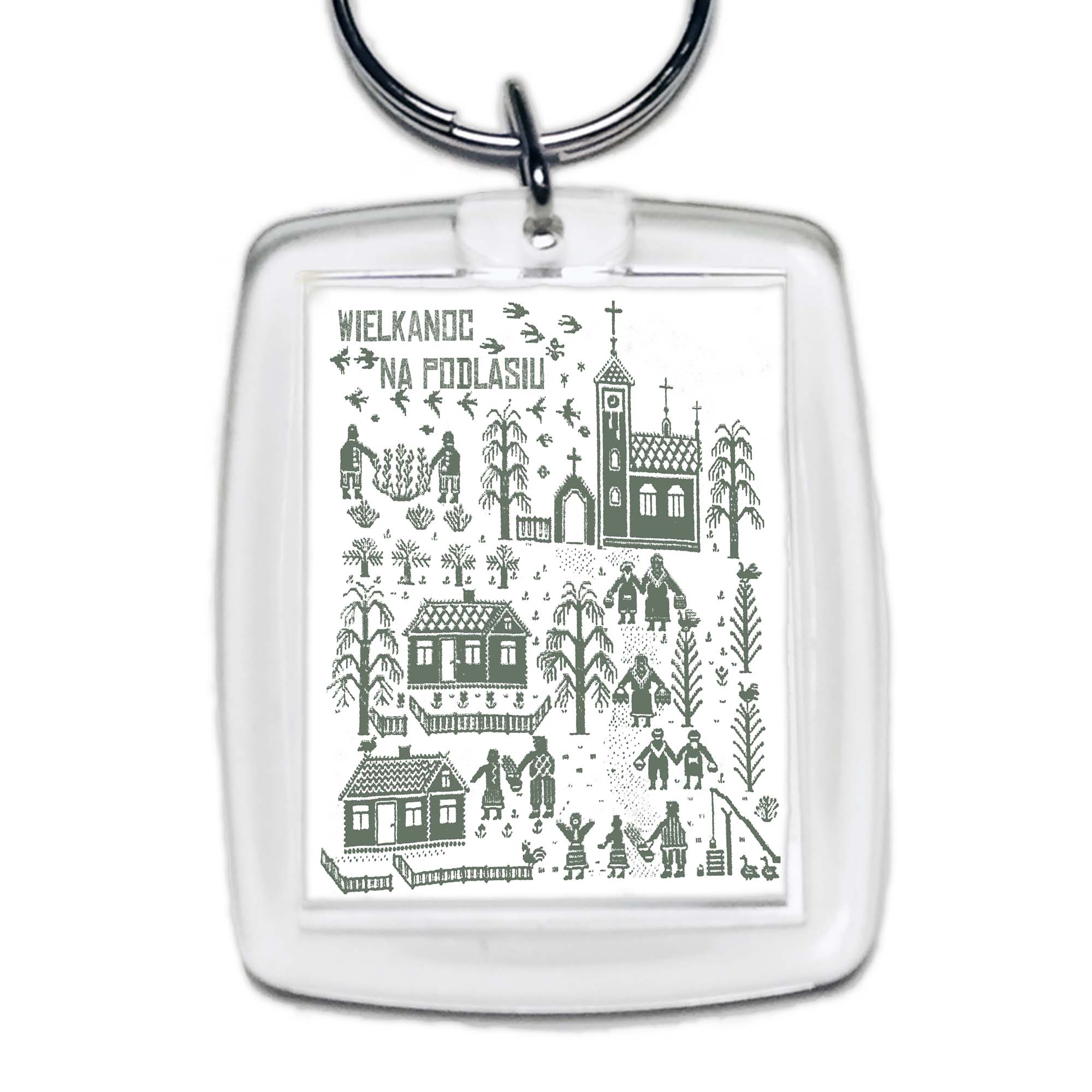 Brelok akrylowy Tradycyjna Wielkanoc Podlasia