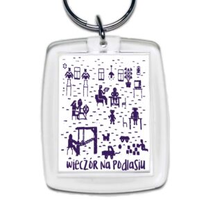 Brelok akrylowy Wieczór na Podlasiu