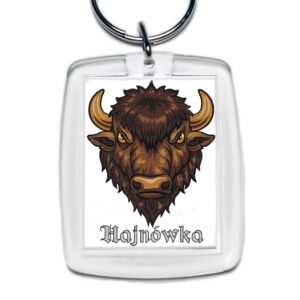 Brelok akrylowy Żubr - Duma Hajnówki