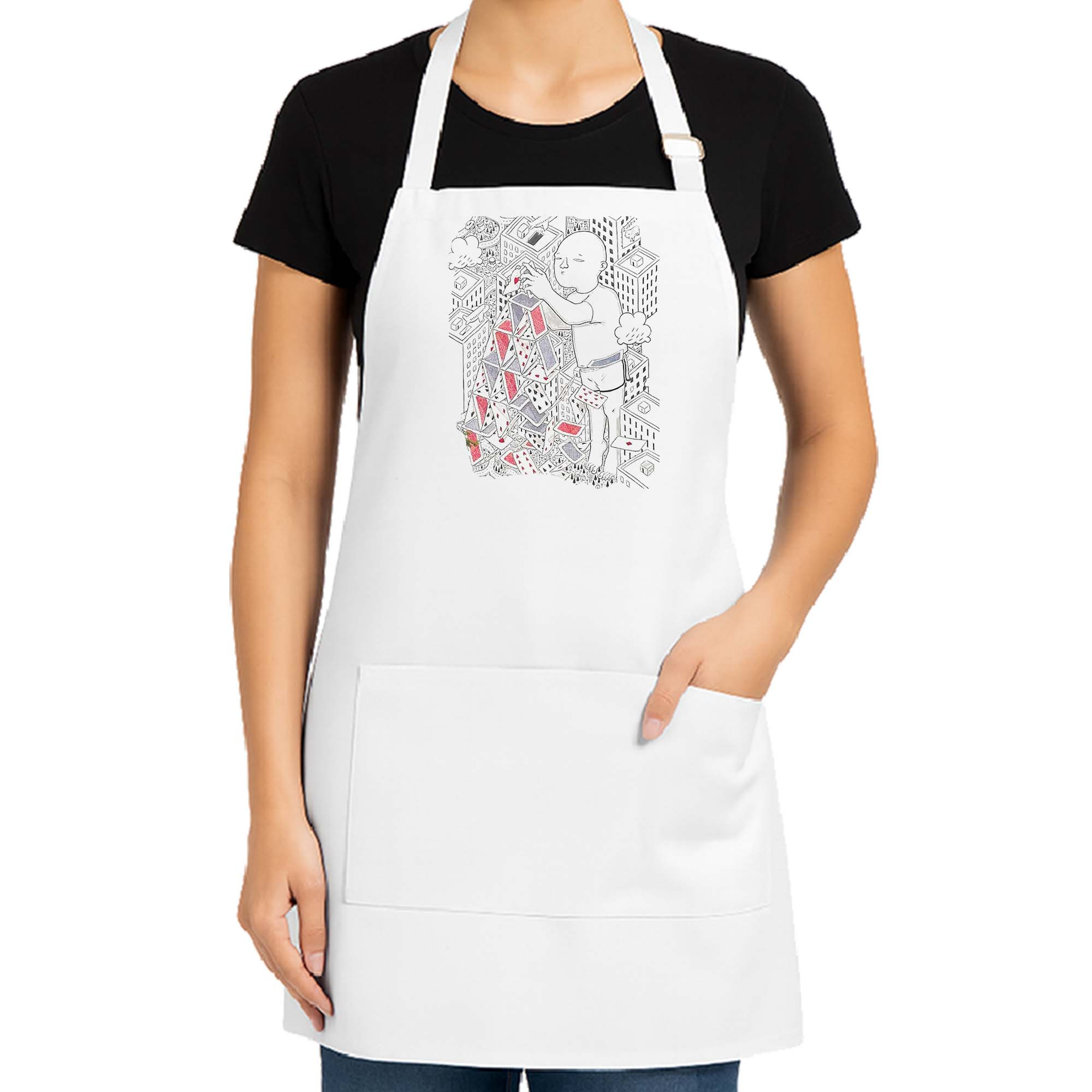 Fartuch kuchenny Miasto z Kart - Podlaski Street Art