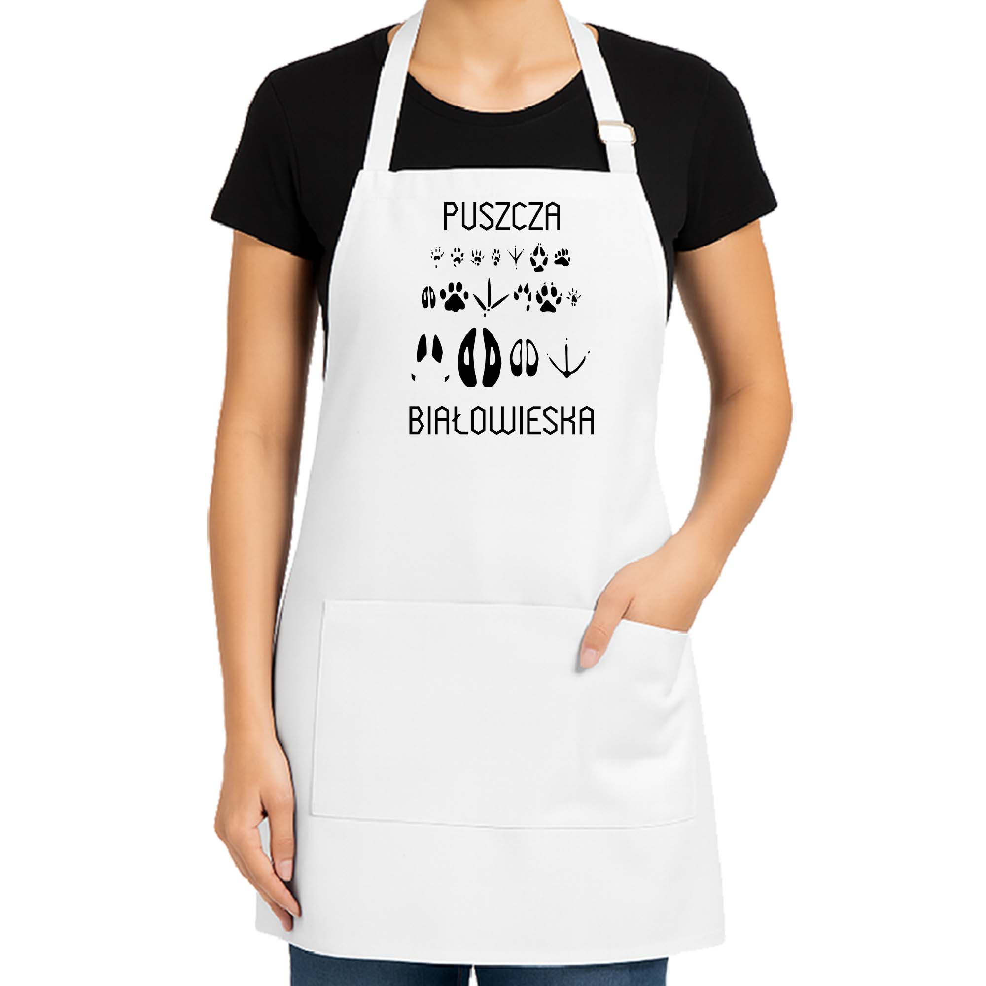 Fartuch kuchenny Puszcza Białowieska - Tropem Zwierząt
