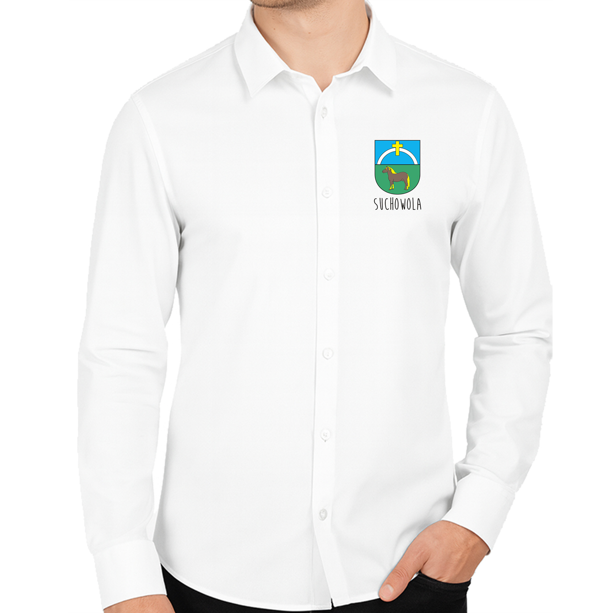 Koszula męska Środek Europy To Suchowola!