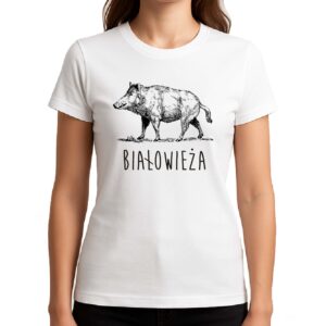 Koszulka damska Białowieża. Śladami Dzika