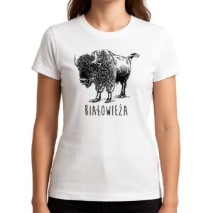 Koszulka damska Białowieża. Śladami Żubra