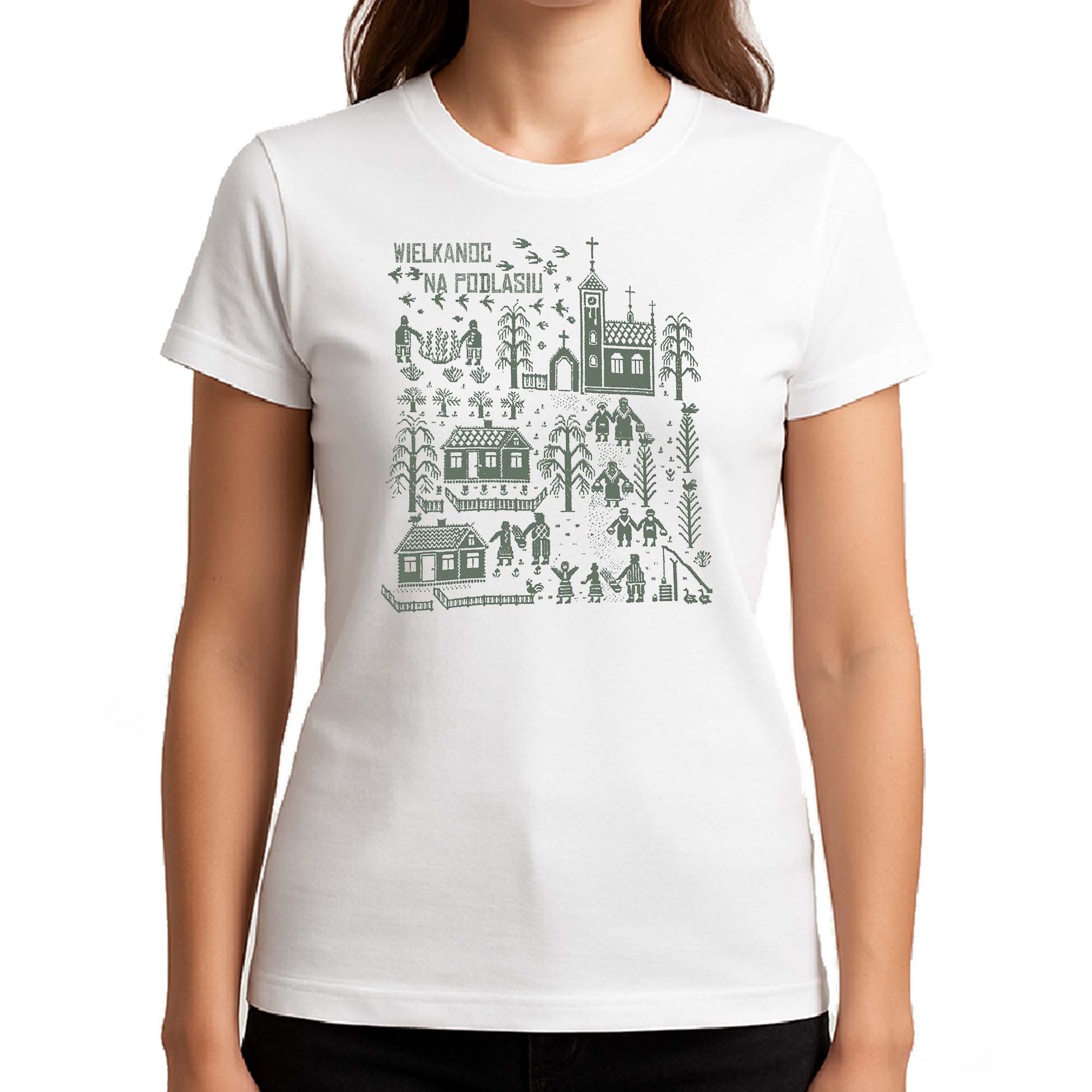 Koszulka damska Tradycyjna Wielkanoc Podlasia