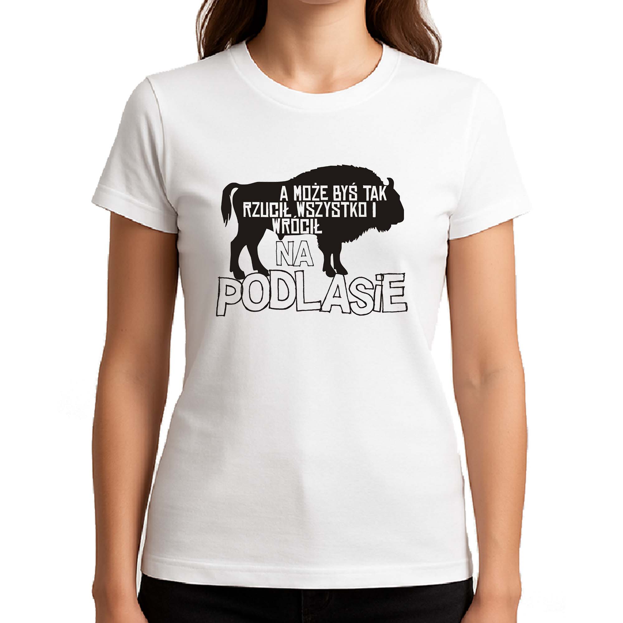 Koszulka damska Ucieknij na Podlasie
