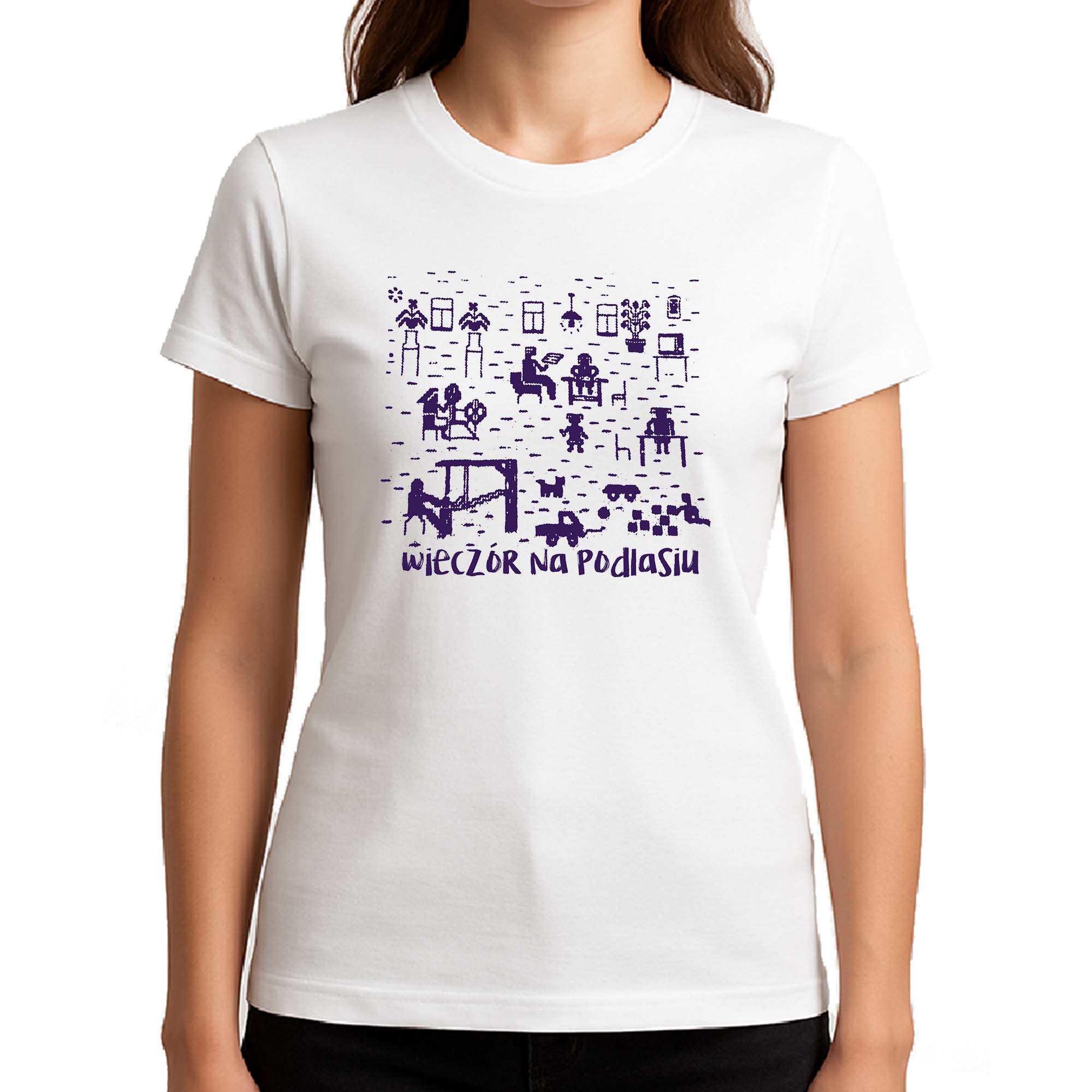 Koszulka damska Wieczór na Podlasiu