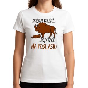 Koszulka damska Żubrza Rodzina - Podlaska Siła