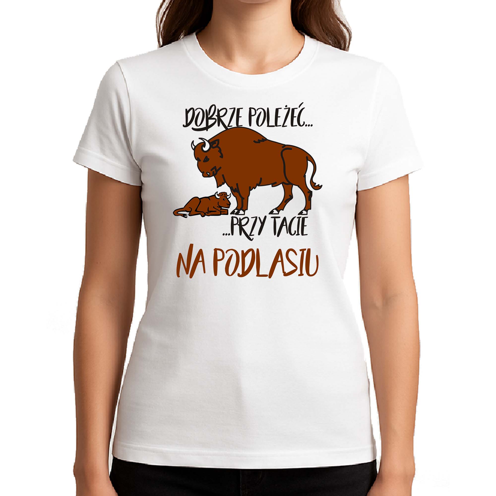 Koszulka damska Żubrza Rodzina - Podlaska Siła