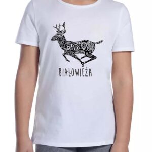 Koszulka dziecięca Białowieża. Jeleń z Tradycją