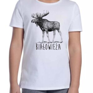 Koszulka dziecięca Białowieża. Śladami łosia