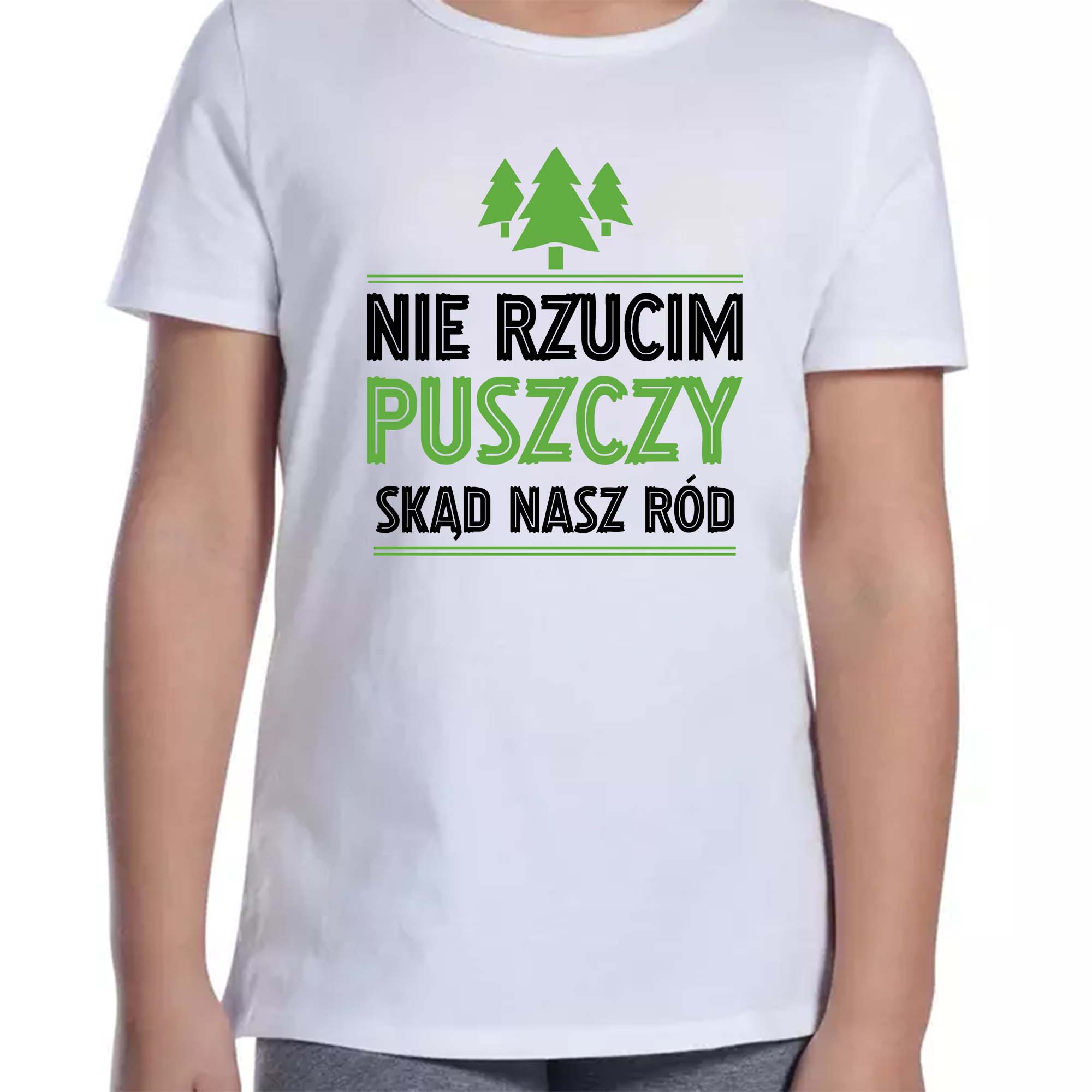 Koszulka dziecięca Korzenie w puszczy serce na Podlasiu