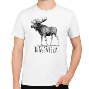 Koszulka męska Białowieża. Śladami łosia