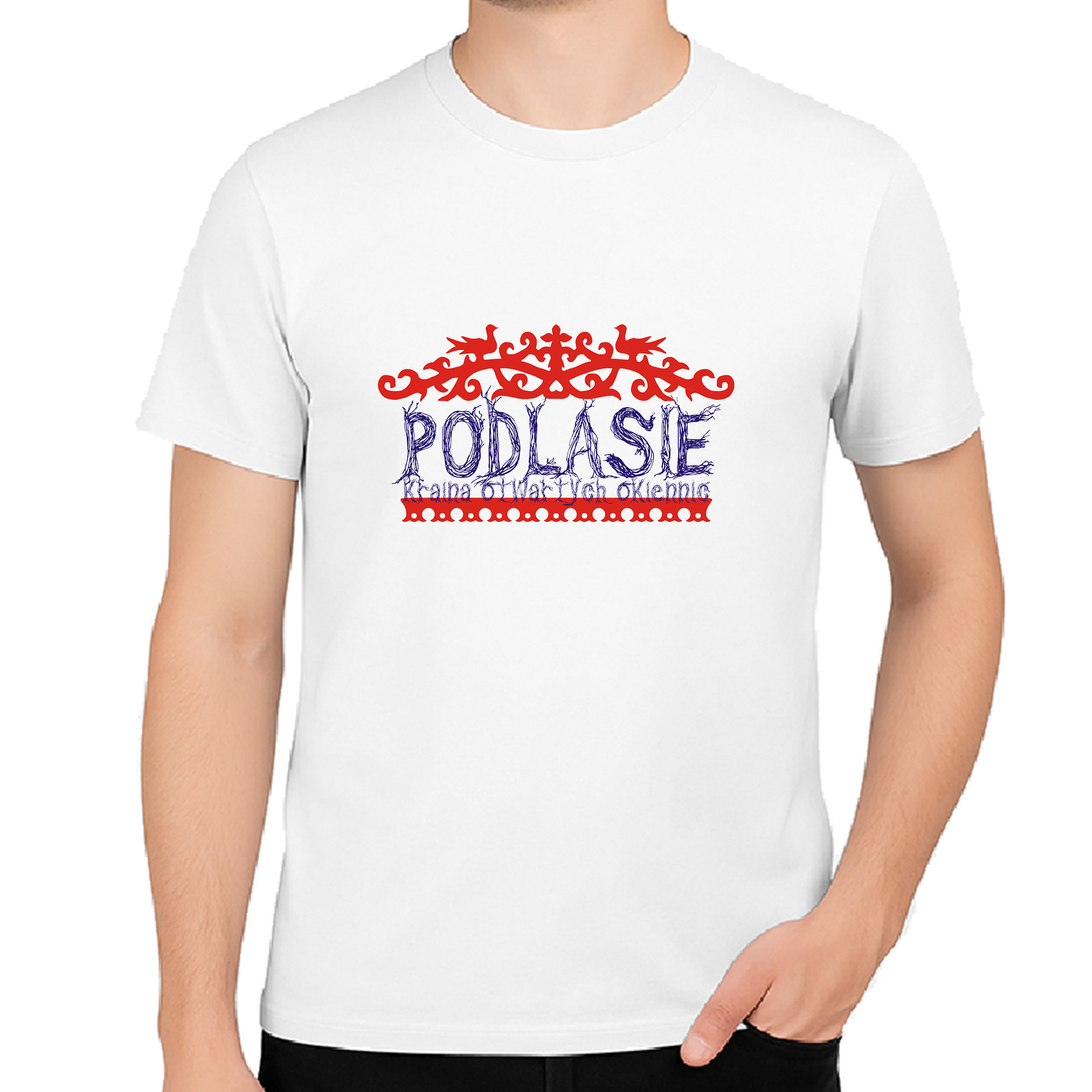 Koszulka męska Kolorowe Okiennice Podlasia