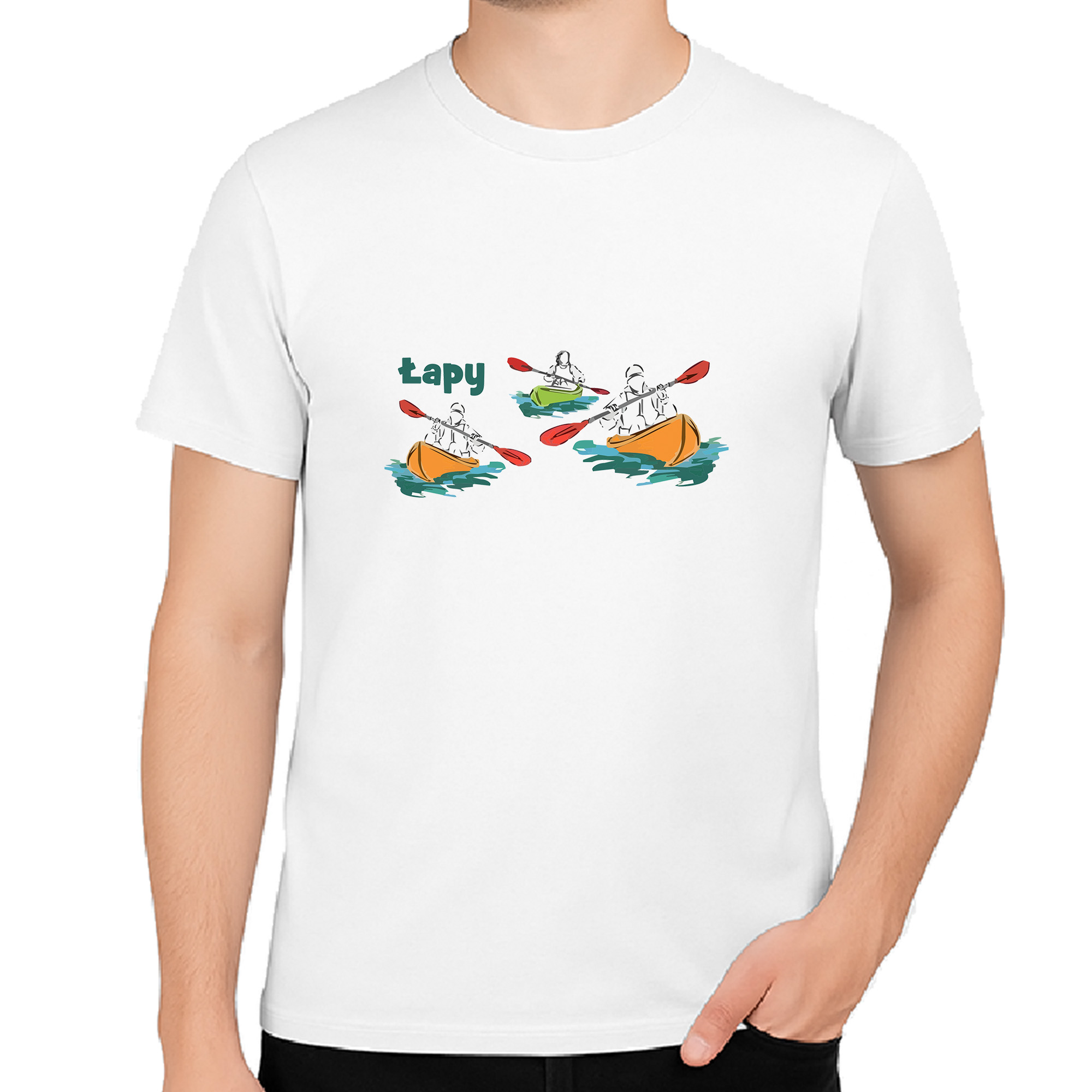 Koszulka męska Łapy - Kajakowa Stolica Podlasia