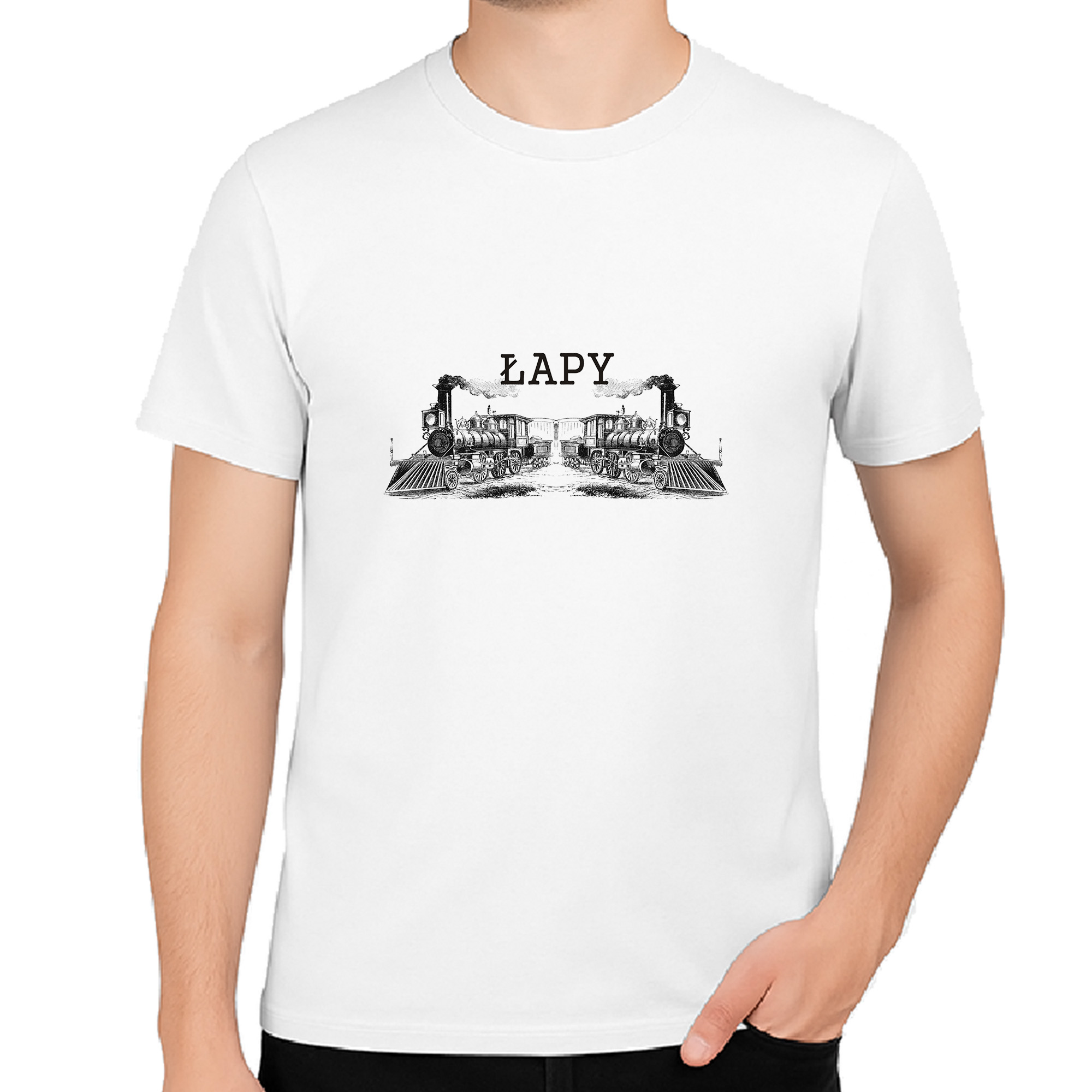 Koszulka męska Łapy - Podlaska Kolej