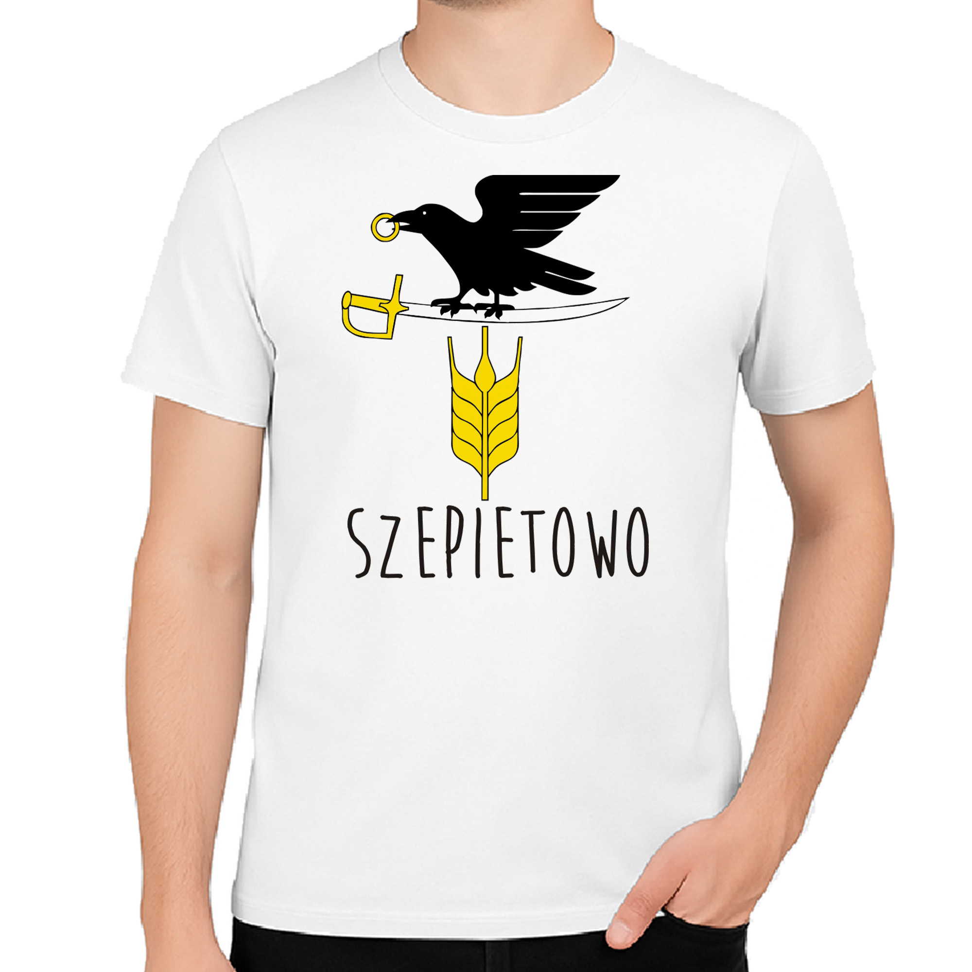 Koszulka męska Podlaski Kruk i Złote Zboże - Szepietowo