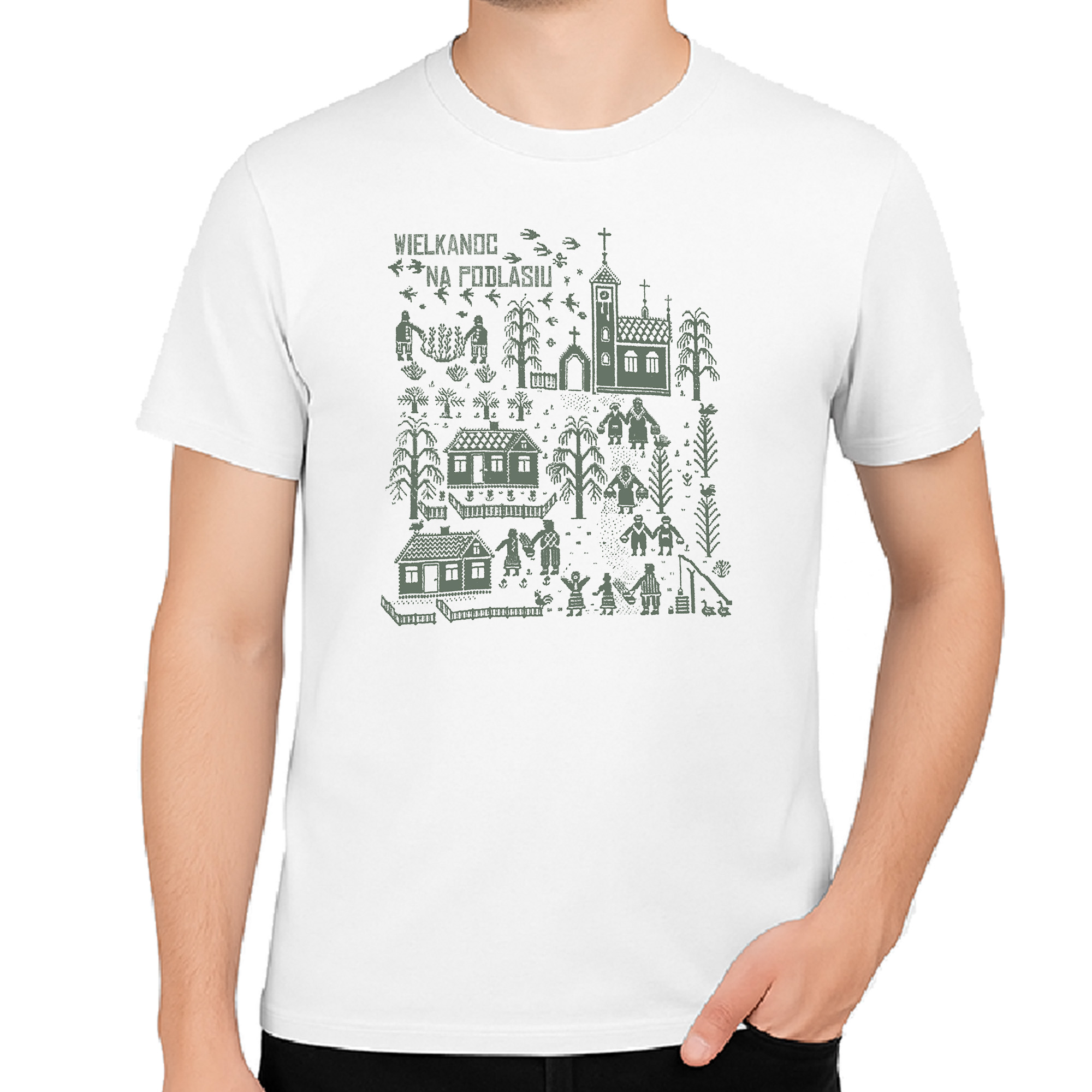 Koszulka męska Tradycyjna Wielkanoc Podlasia