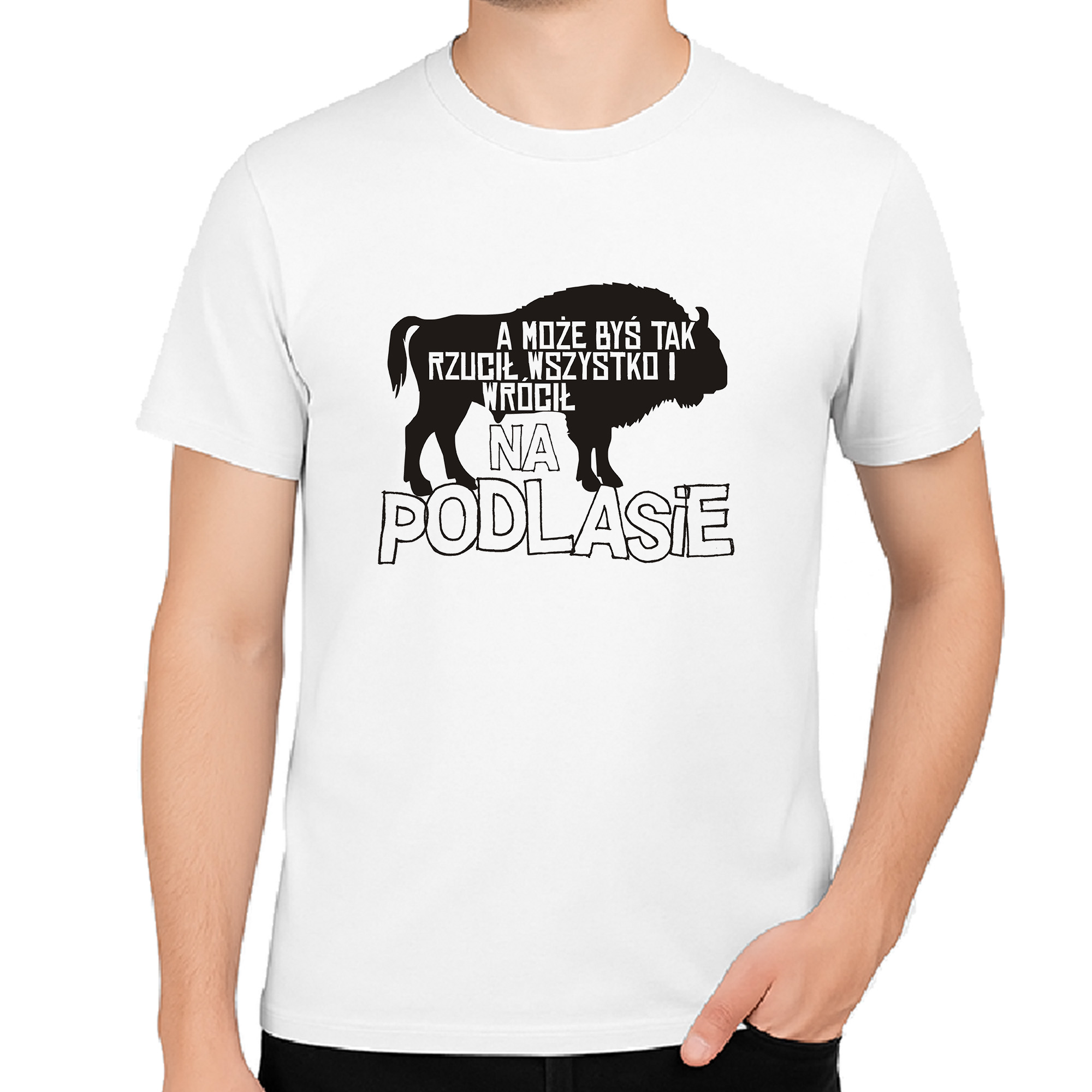 Koszulka męska Ucieknij na Podlasie