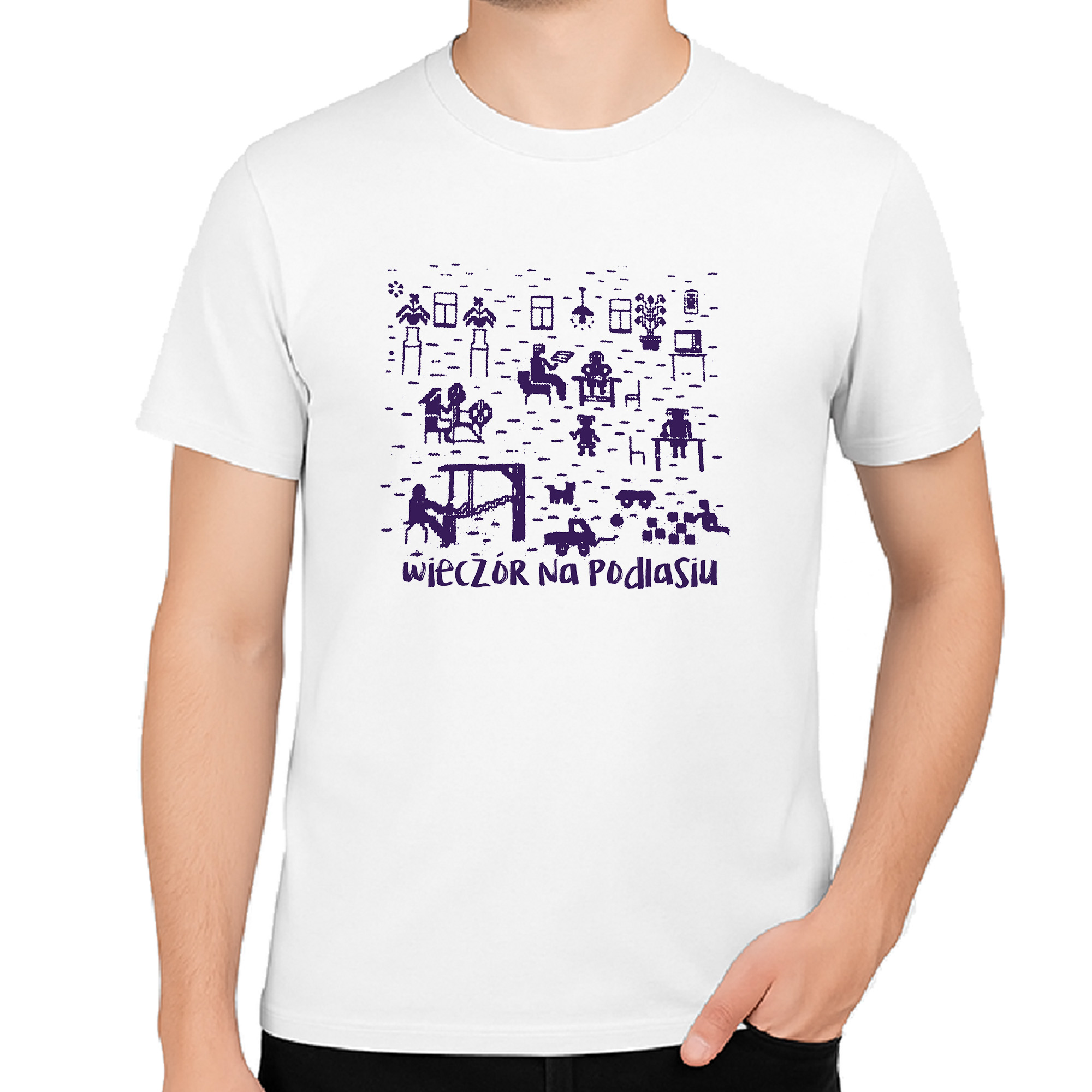 Koszulka męska Wieczór na Podlasiu