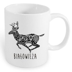 Kubek ceramiczny Białowieża. Jeleń z Tradycją