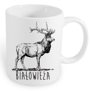 Kubek ceramiczny Białowieża. Tropem Jelenia