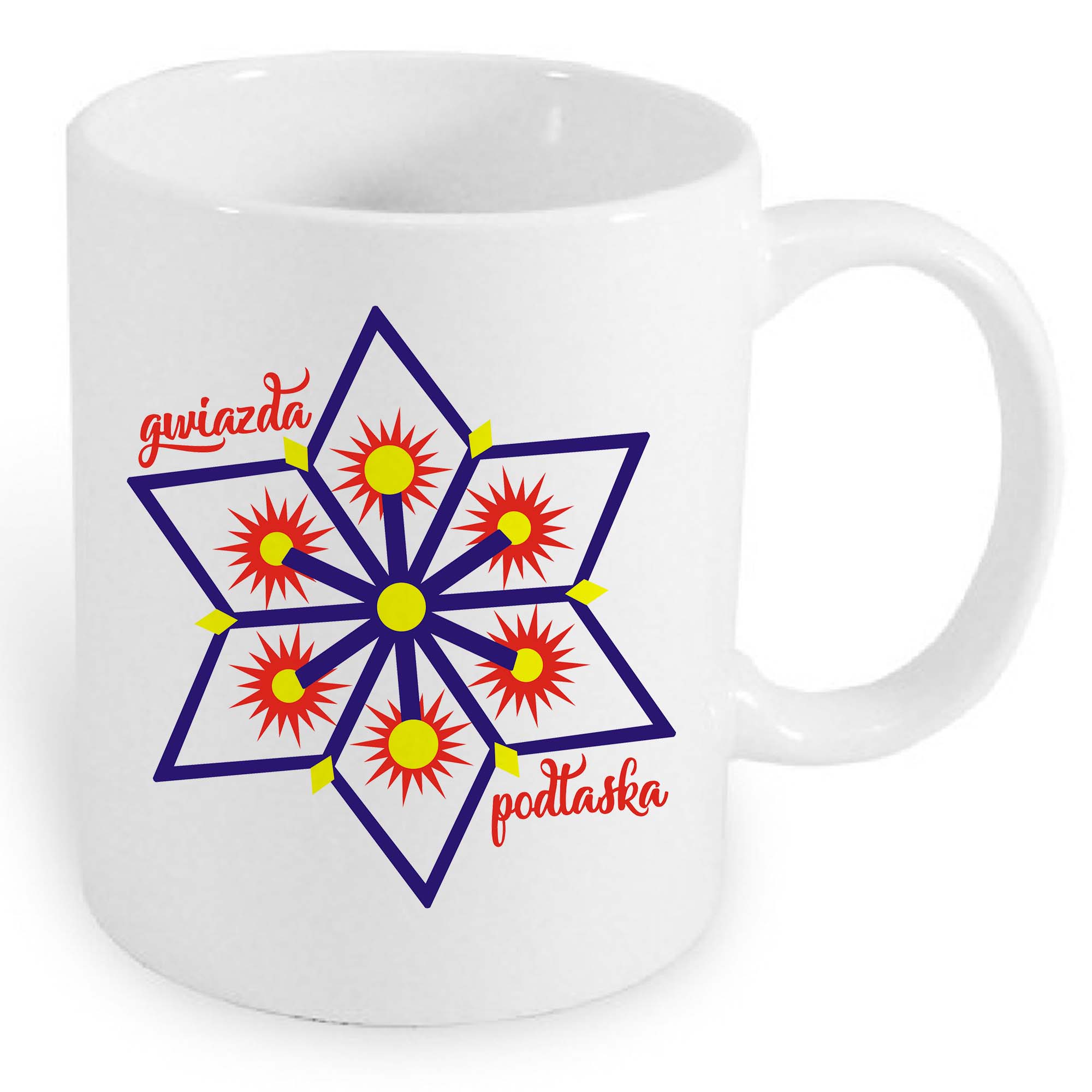 Kubek ceramiczny Folkowa Gwiazda Podlaska