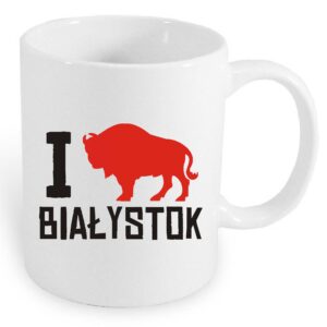 Kubek ceramiczny Kocham Białystok