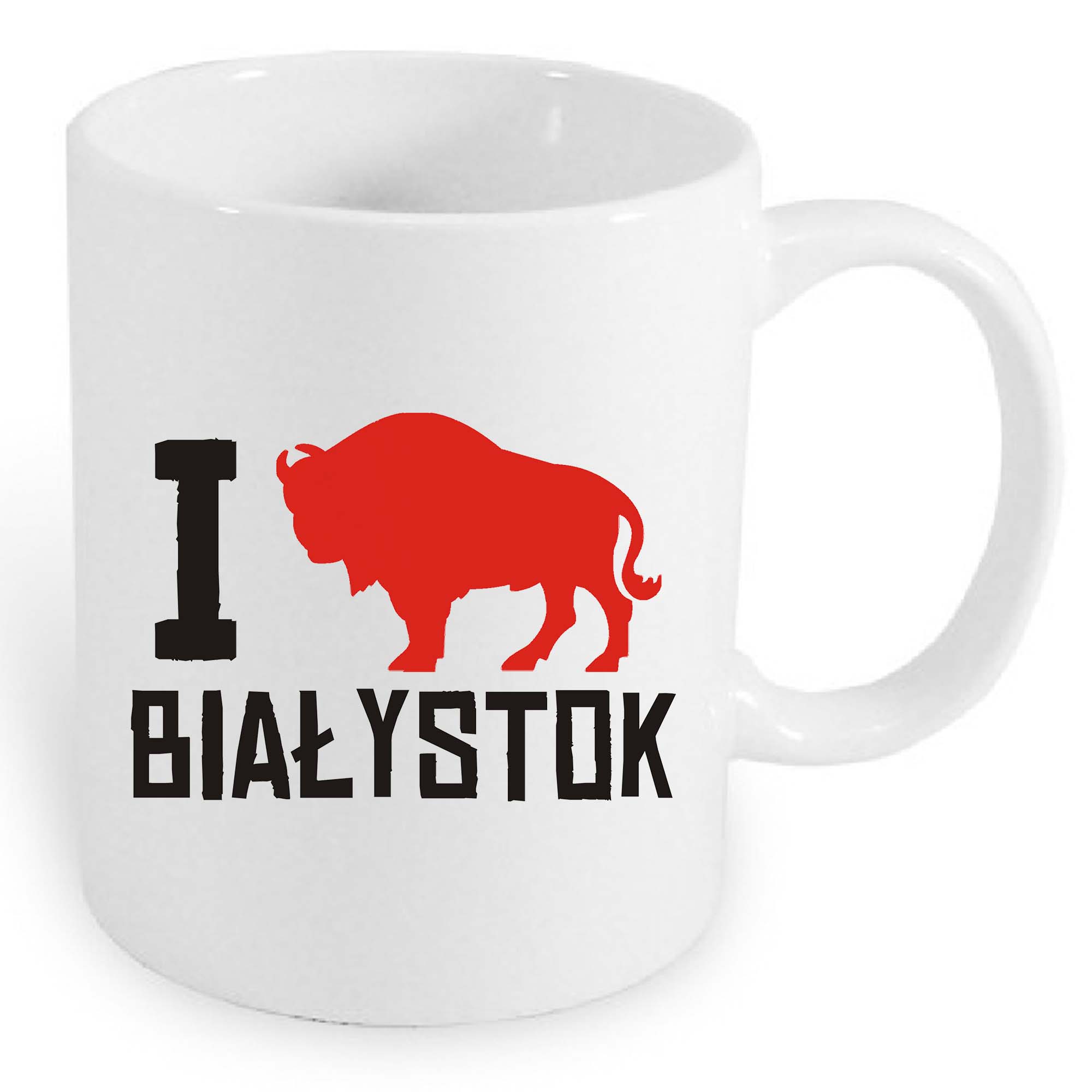 Kubek ceramiczny Kocham Białystok