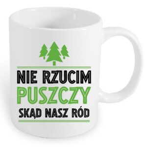 Kubek ceramiczny Korzenie w puszczy serce na Podlasiu