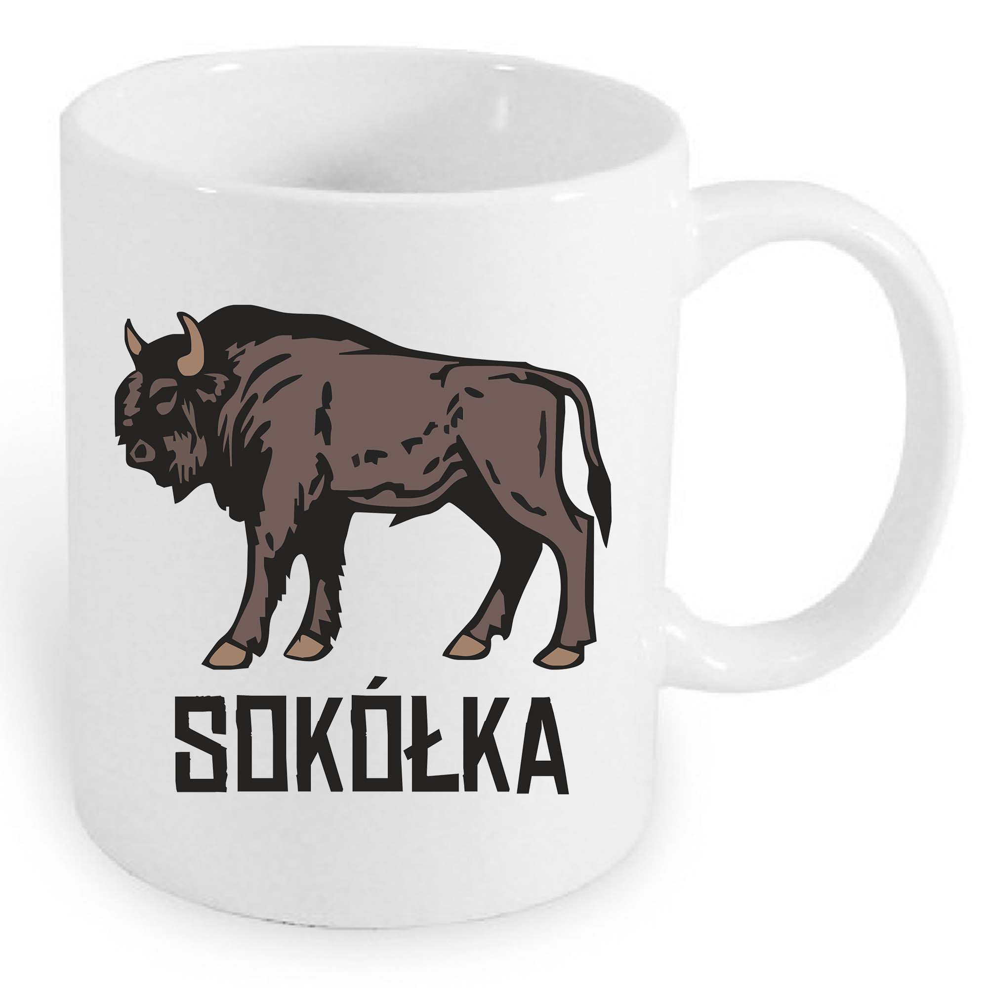 Kubek ceramiczny Podlaski Żubr - Sokółka