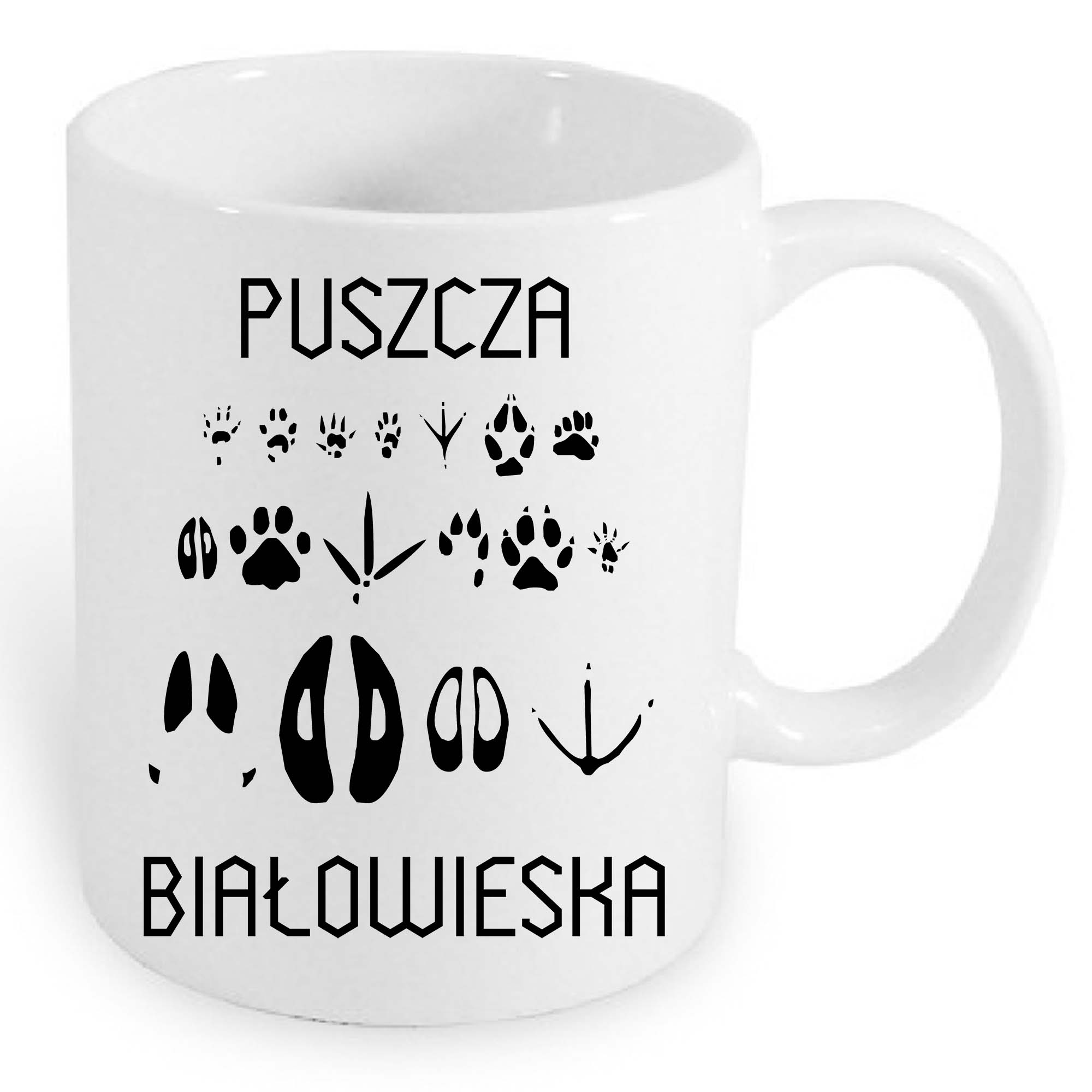 Kubek ceramiczny Puszcza Białowieska - Tropem Zwierząt