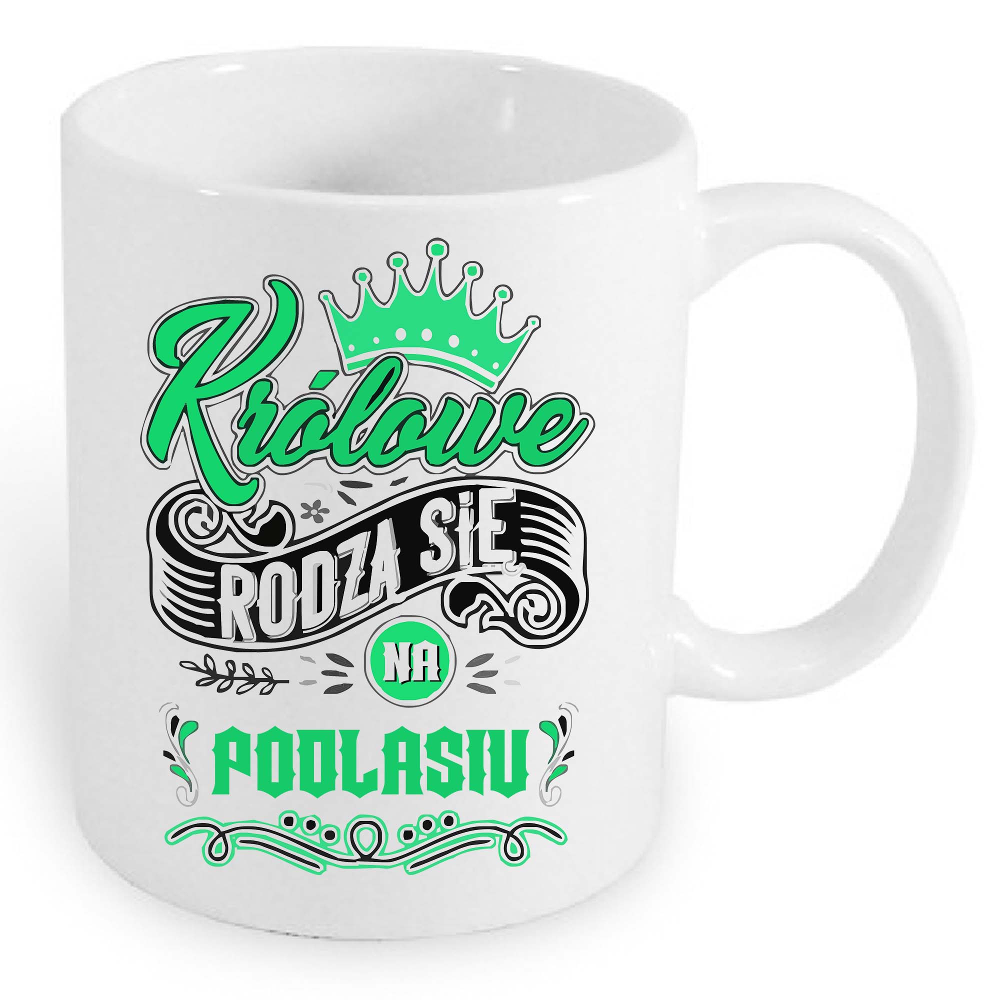 Kubek ceramiczny Tu rodzą się Królowe - Podlasie