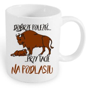Kubek ceramiczny Żubrza Rodzina - Podlaska Siła