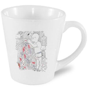 Kubek latte Miasto z Kart - Podlaski Street Art