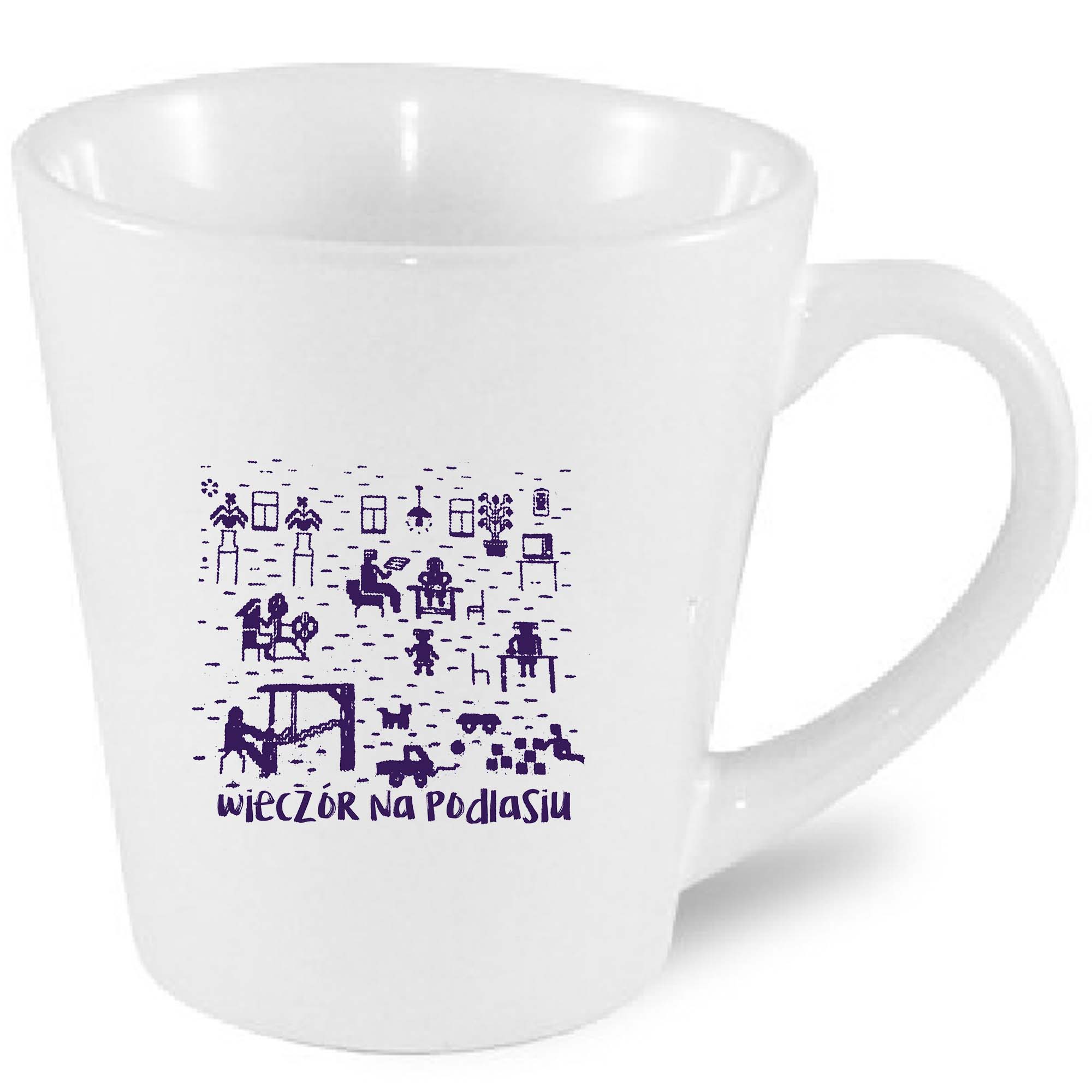 Kubek latte Wieczór na Podlasiu