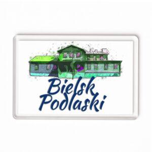 Magnes akrylowy Bielsk Podlaski - Historia w Drewnie